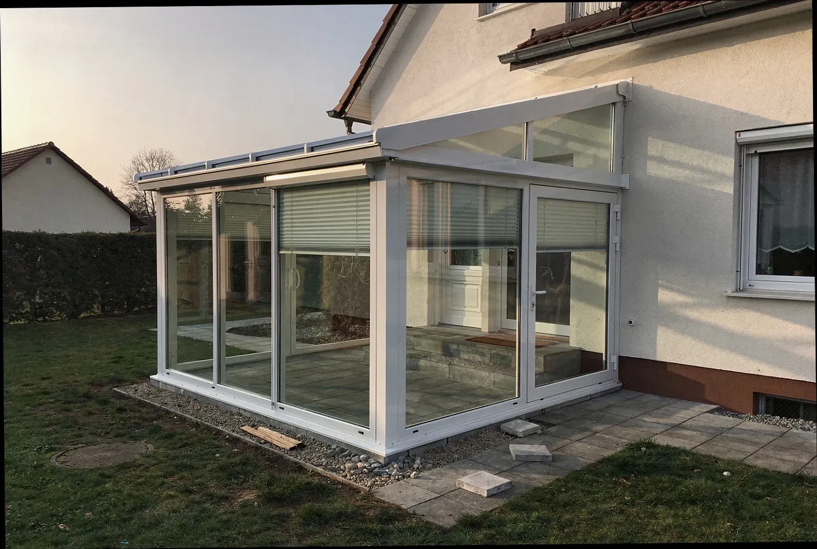 Montage eines Wintergarten-Anbaus in Aachen